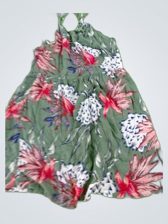 Zara Floral Spaghetti Strap Mini Dress