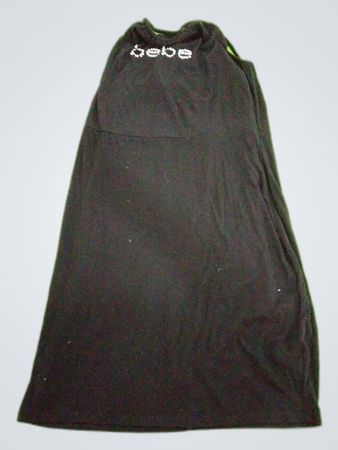 Bebe Black Sleeveless Slip Dress