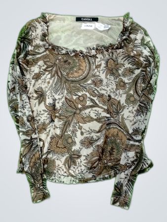 Carole Printed Sheer Blouse