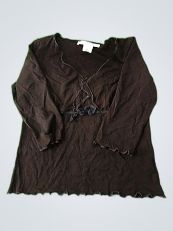 Max Studio Brown Knit Wrap Cardigan