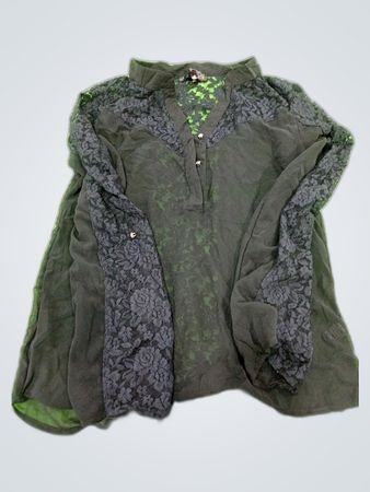 Black Sheer Lace Blouse