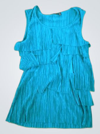 Notations Ruffle Sleeveless Blouse