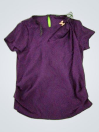 AUW Purple Ruffle Blouse