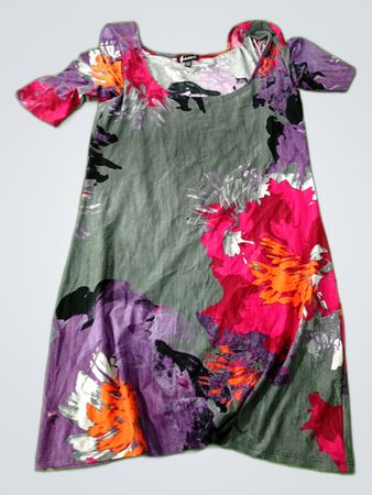 Le Chateau Floral Printed Off-Shoulder Dress