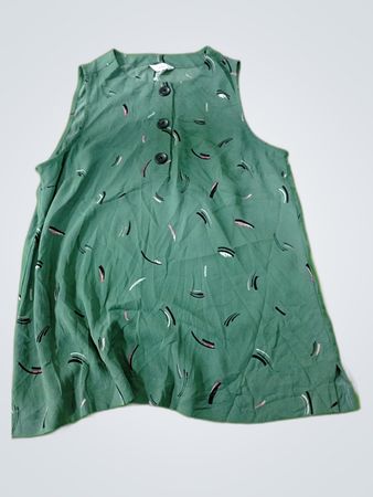 Reitmans Green Printed Sleeveless Blouse