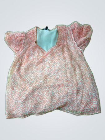 Express Printed Sheer Blouse