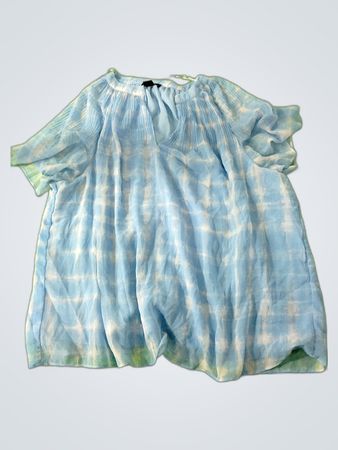 Halogen Printed Sheer Blouse