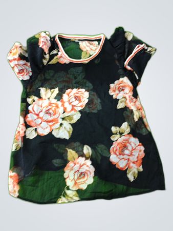 Floral Printed Sheer Blouse