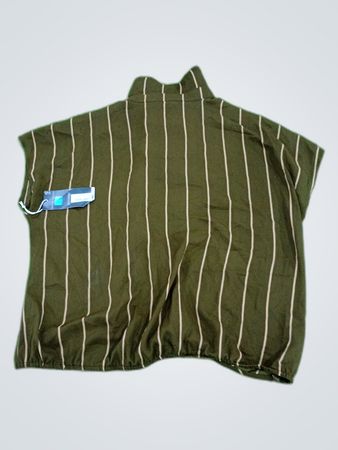Olive Striped Collared Shirt