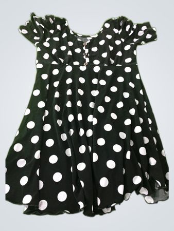 Black Polka Dot Ruffle Sleeve Mini Dress