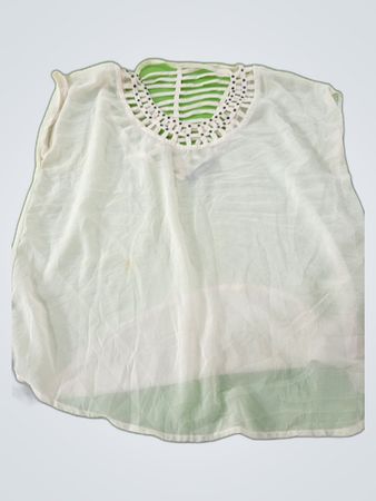 Sheer Crisscross Back Blouse