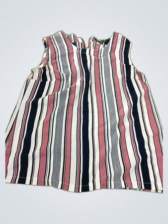 Striped Sleeveless Blouse