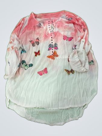 Blouse with Butterfly Print