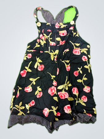 Kamellia by P.R. Floral Print Dungaree Dress