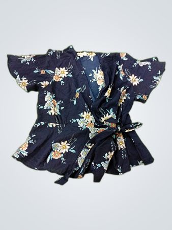 Montceau Printed Wrap Blouse