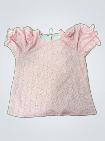 Unbranded Pink Printed Ruffle Blouse
