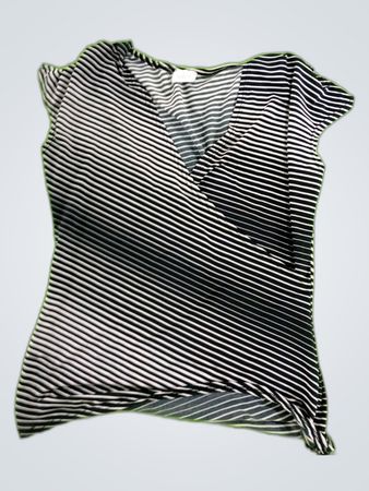 SUZYZY Striped Wrap Blouse