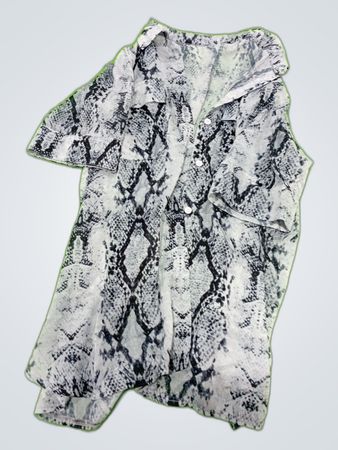 Unbranded Snakeskin Print Short Sleeve Shirt