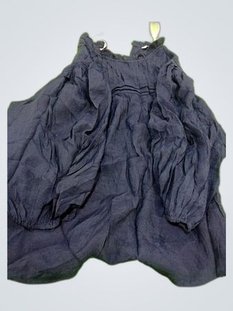 Nanette Lepore Navy Peasant Blouse