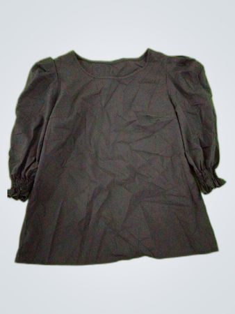 Black Puffed Sleeve Blouse