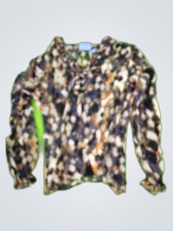 Vera Wang Printed Long Sleeve Blouse