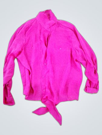Ellen Tracy Pink Button-Up Blouse