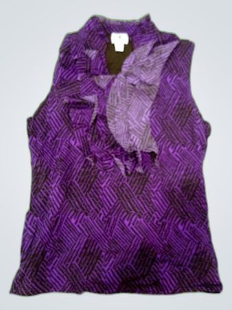 Calvin Klein Printed Purple Blouse