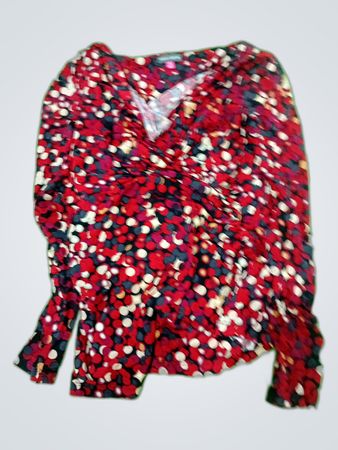 Blouse with Red and White Polka Dots