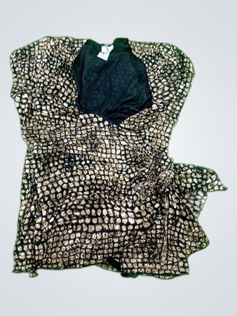 Printed Sheer Blouse