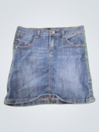 Worn Jeans Denim Mini Skirt