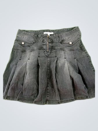 Gray Denim Skirt
