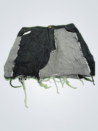 Unbranded Distressed Denim Mini Skirt