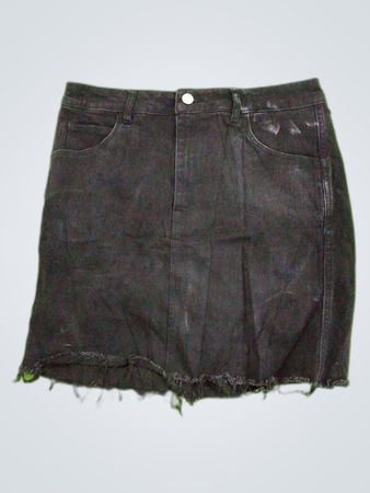 A&DENIM Black Denim Mini Skirt