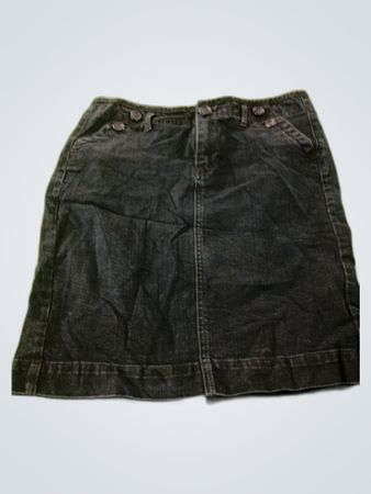 Black Denim Skirt