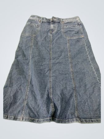 Christopher & Banks Denim Midi Skirt