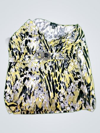 ALIX Printed Strapless Blouse