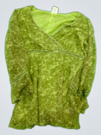 H&M Green Printed Wrap Blouse