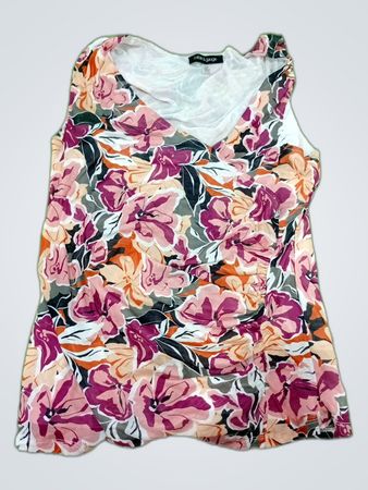 Cable & Gauge Floral Printed Sleeveless Blouse