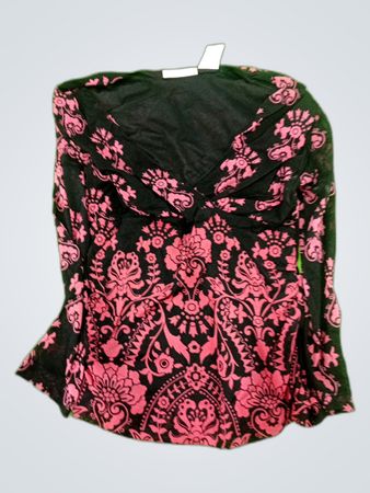 Printed Long-Sleeve Blouse