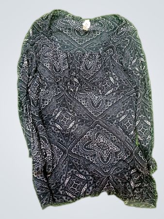 Zara Printed Long Sleeve Blouse