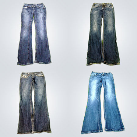 Mid-Rise and Flare Jeans