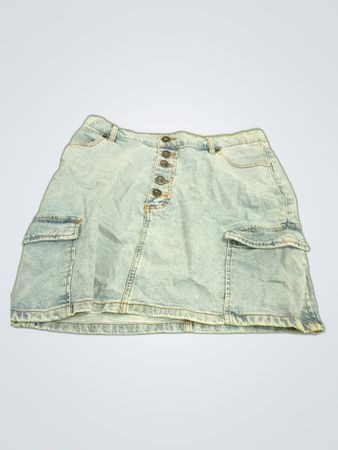 Love Tree Denim Cargo Mini Skirt