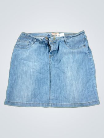 Red Denim Mini Skirt