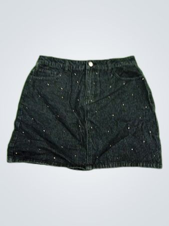 Unbranded Black Denim Mini Skirt
