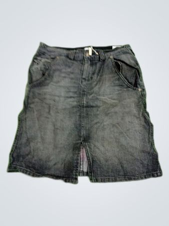 Gray Denim Skirt