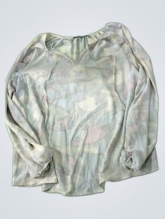 Zac & Rachel Printed V-Neck Blouse