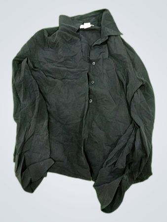 Notations Black Polyester Button-Up Shirt