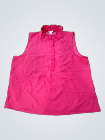 J.Crew Pink Ruffle Blouse