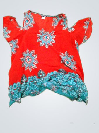 Venus Printed Cold Shoulder Blouse