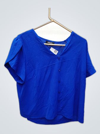 Blue Short-Sleeve Top